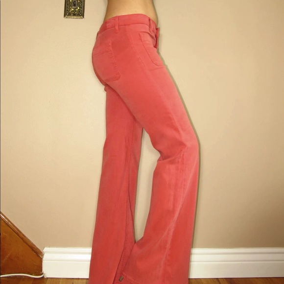 🆕 Textile High Rise Wide Leg Morrison Jeans Coral - Picture 4 of 6
